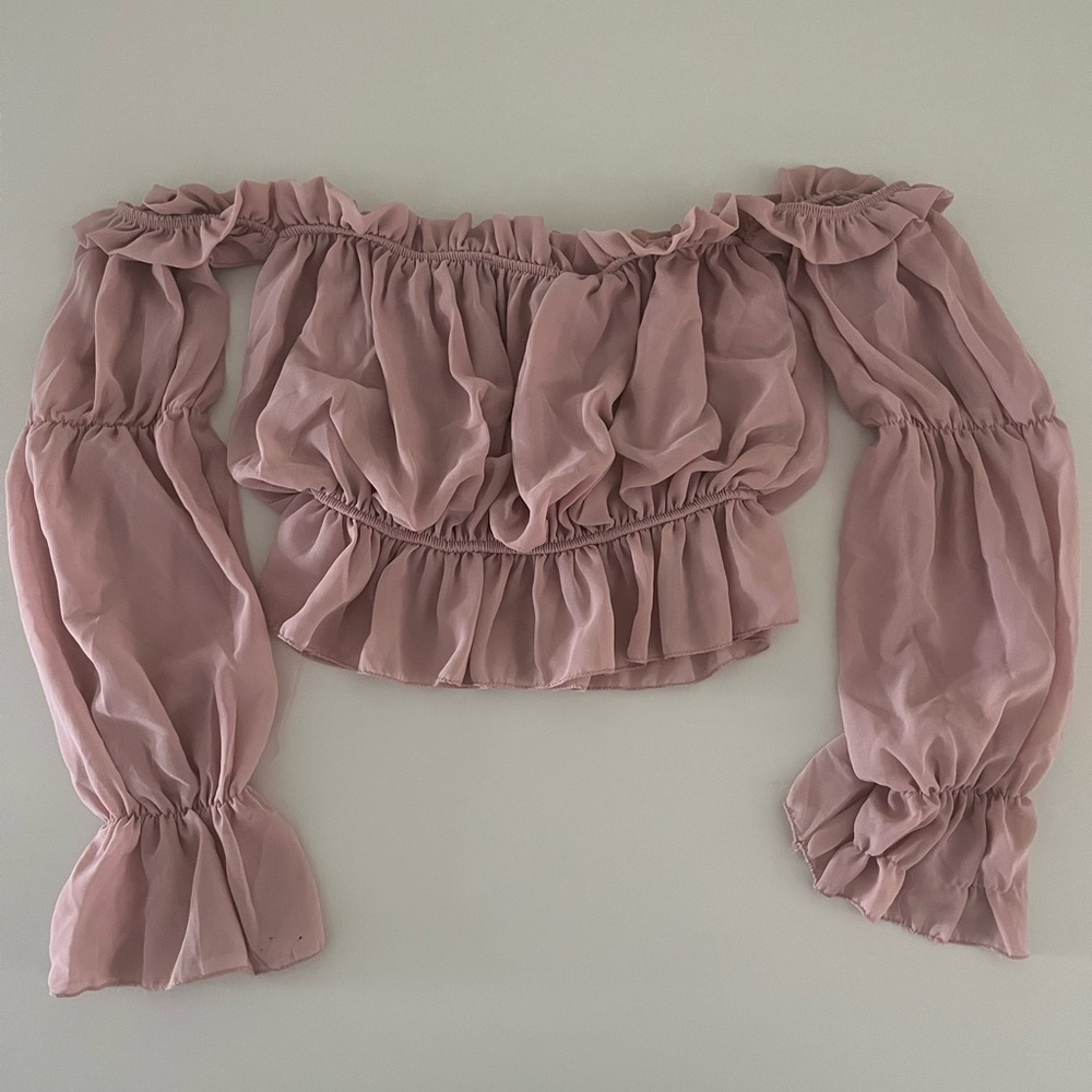 PrettyLittleThing Off Shoulder Crop Top